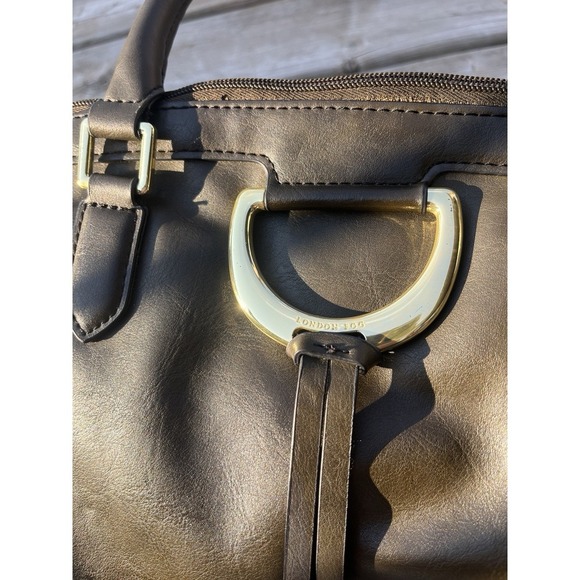 London Fog Benson Dome Green Satchel Purse - Picture 2 of 10